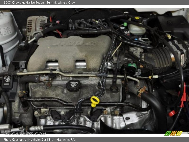 Summit White / Gray 2003 Chevrolet Malibu Sedan