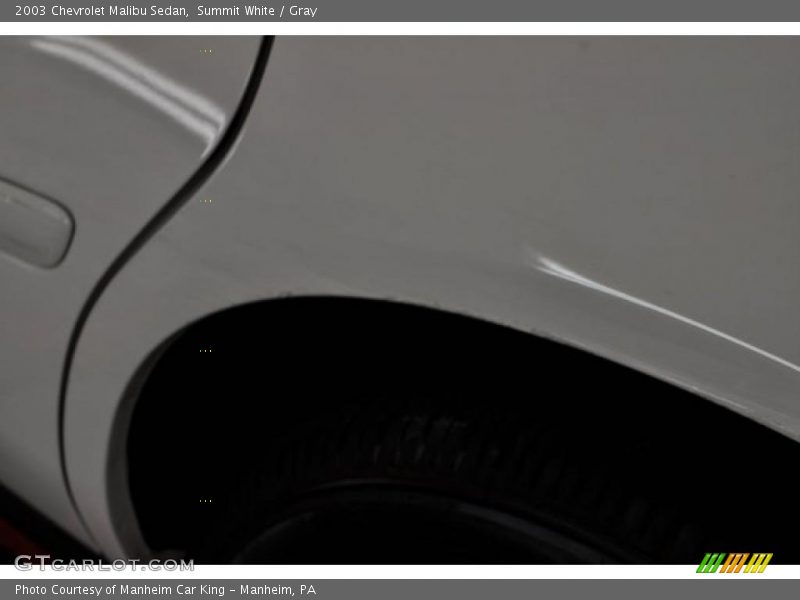 Summit White / Gray 2003 Chevrolet Malibu Sedan