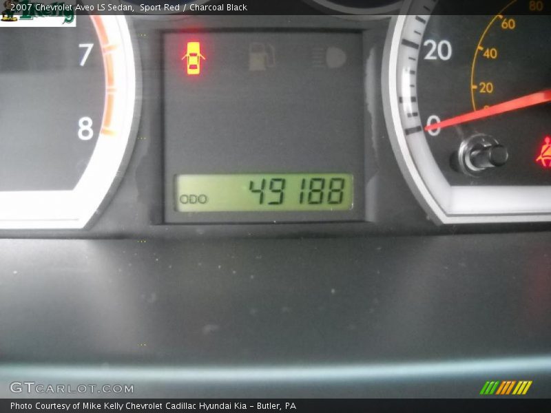Sport Red / Charcoal Black 2007 Chevrolet Aveo LS Sedan