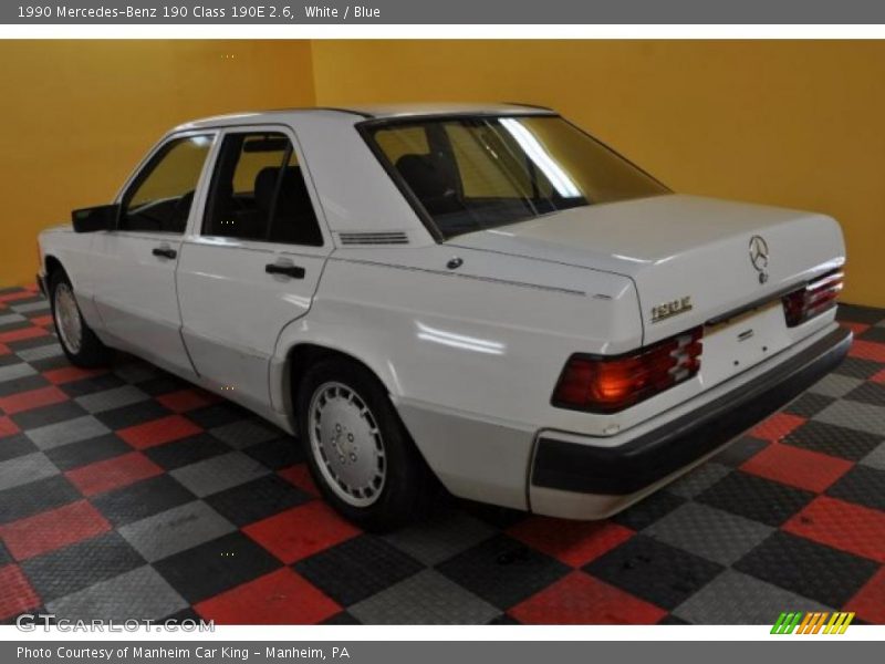 White / Blue 1990 Mercedes-Benz 190 Class 190E 2.6