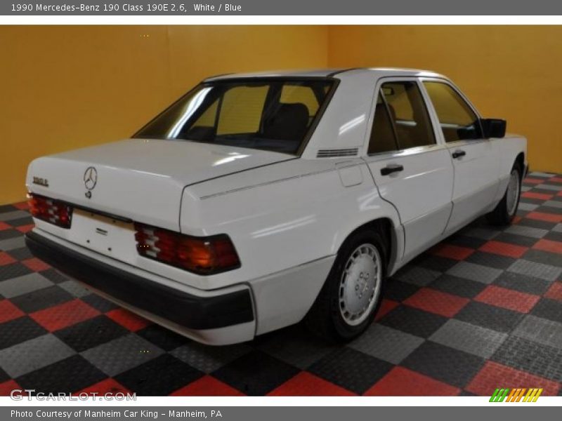 White / Blue 1990 Mercedes-Benz 190 Class 190E 2.6