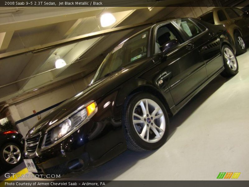 Jet Black Metallic / Black 2008 Saab 9-5 2.3T Sedan