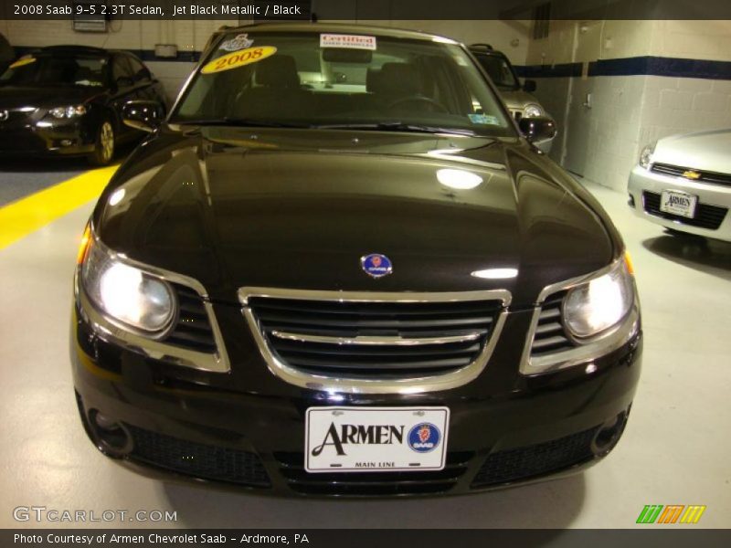 Jet Black Metallic / Black 2008 Saab 9-5 2.3T Sedan
