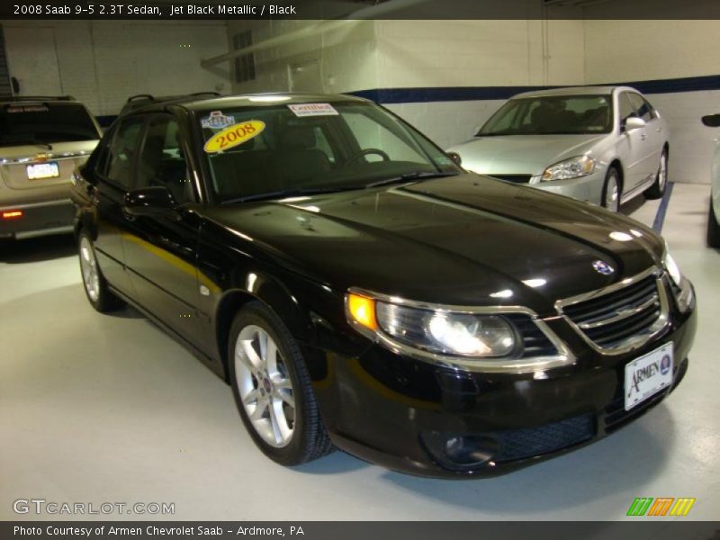 Jet Black Metallic / Black 2008 Saab 9-5 2.3T Sedan