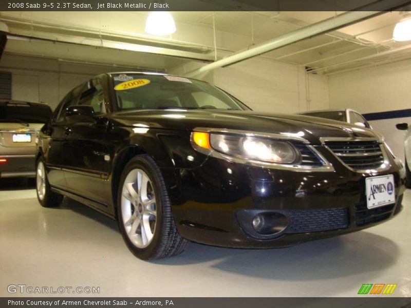 Jet Black Metallic / Black 2008 Saab 9-5 2.3T Sedan