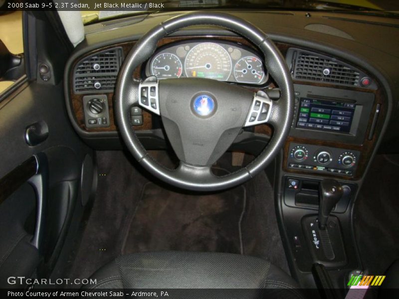Jet Black Metallic / Black 2008 Saab 9-5 2.3T Sedan