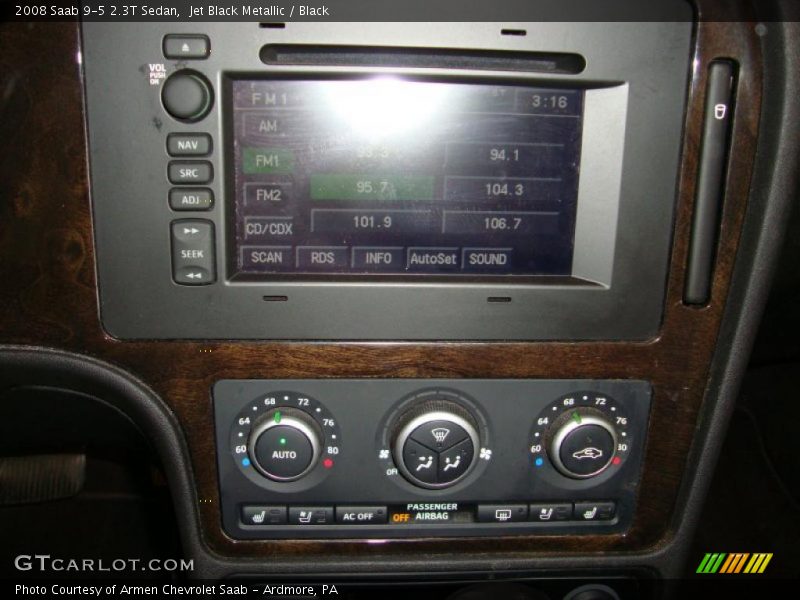 Jet Black Metallic / Black 2008 Saab 9-5 2.3T Sedan