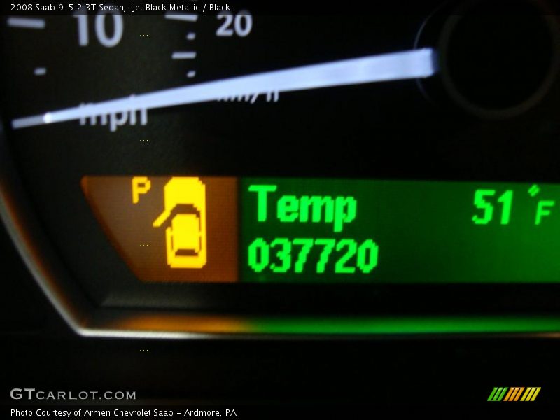 Jet Black Metallic / Black 2008 Saab 9-5 2.3T Sedan