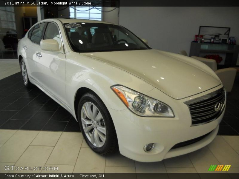 Moonlight White / Stone 2011 Infiniti M 56 Sedan