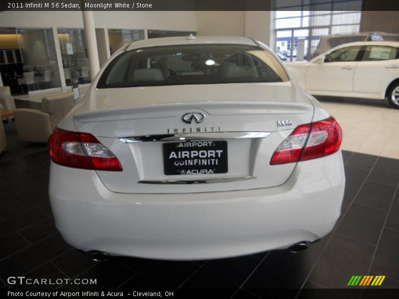 Moonlight White / Stone 2011 Infiniti M 56 Sedan