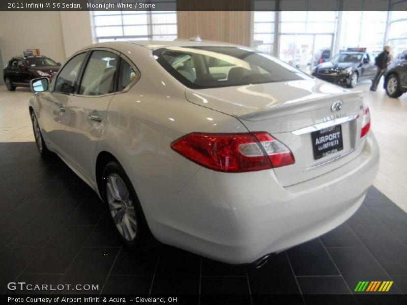 Moonlight White / Stone 2011 Infiniti M 56 Sedan