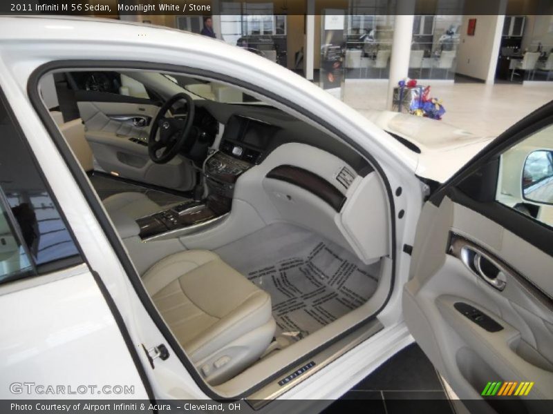 Moonlight White / Stone 2011 Infiniti M 56 Sedan