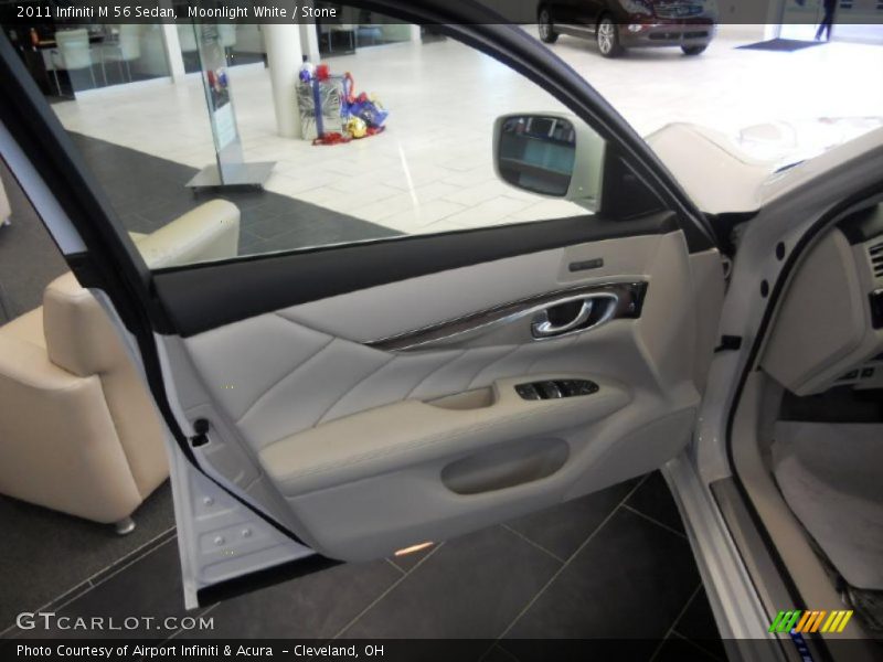 Moonlight White / Stone 2011 Infiniti M 56 Sedan