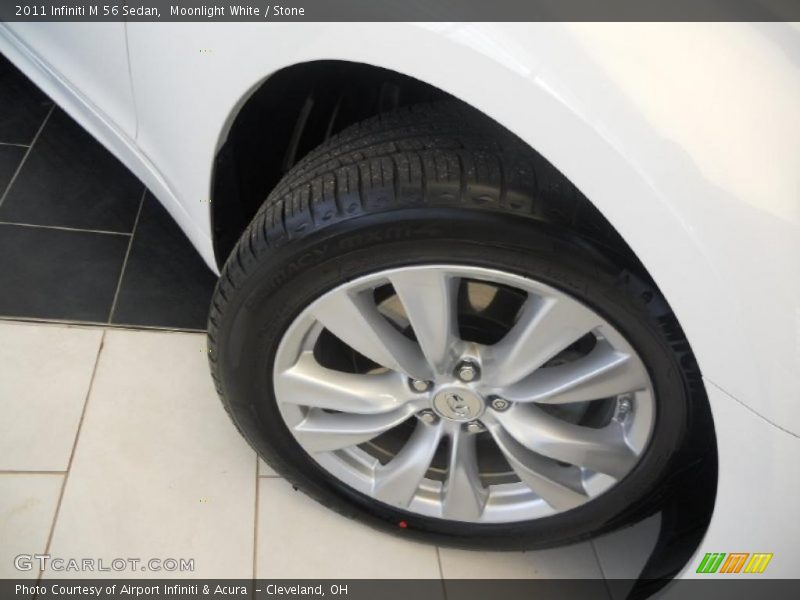 Moonlight White / Stone 2011 Infiniti M 56 Sedan