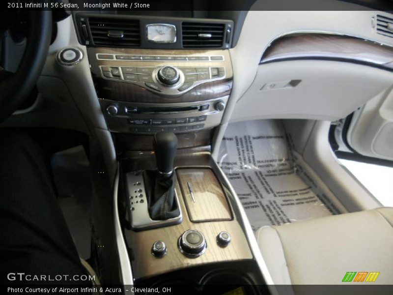 Moonlight White / Stone 2011 Infiniti M 56 Sedan