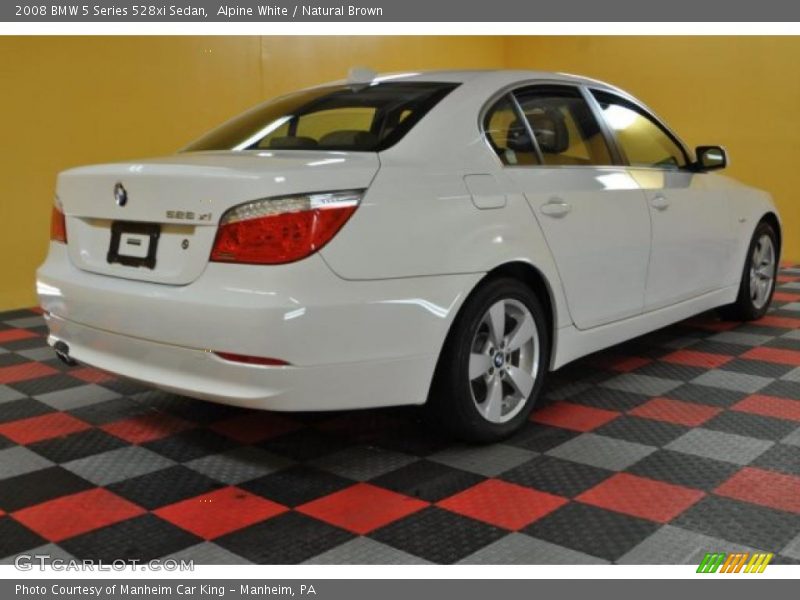 Alpine White / Natural Brown 2008 BMW 5 Series 528xi Sedan