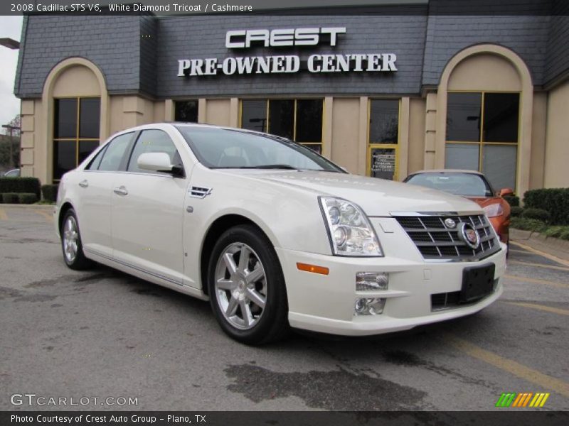 White Diamond Tricoat / Cashmere 2008 Cadillac STS V6