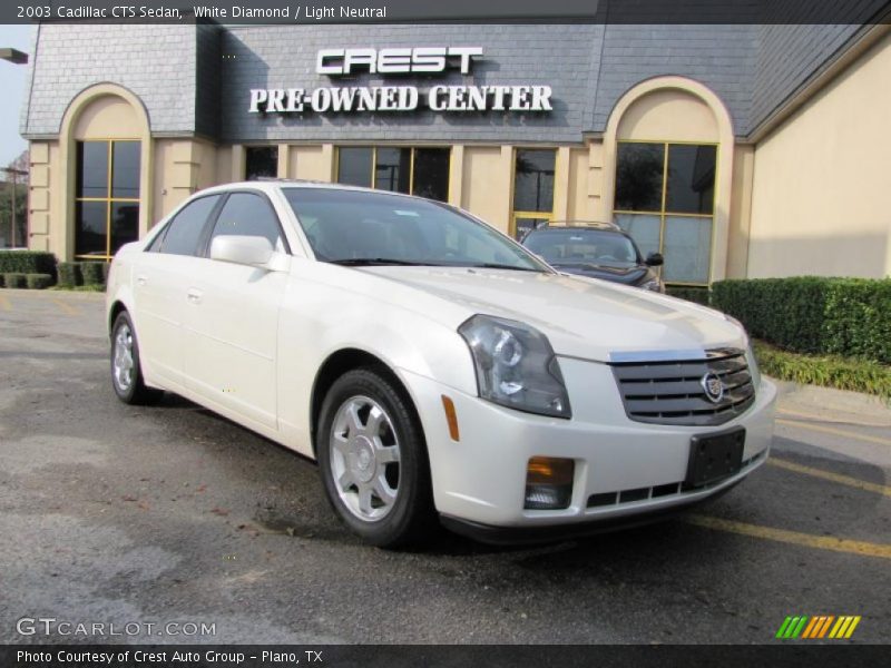 White Diamond / Light Neutral 2003 Cadillac CTS Sedan