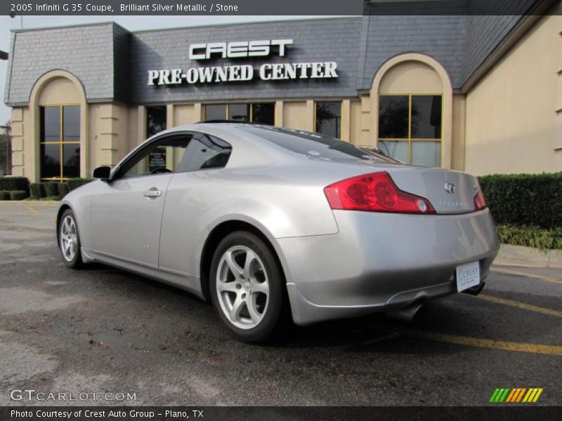 Brilliant Silver Metallic / Stone 2005 Infiniti G 35 Coupe