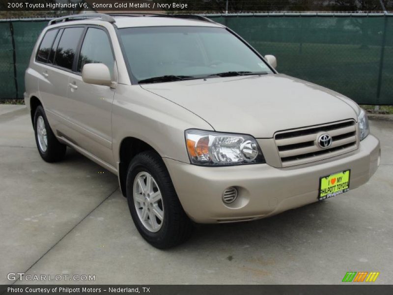 Sonora Gold Metallic / Ivory Beige 2006 Toyota Highlander V6