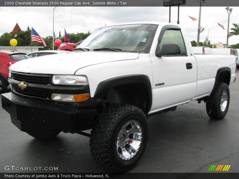 Summit White / Tan 2000 Chevrolet Silverado 2500 Regular Cab 4x4