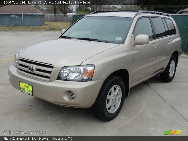 Sonora Gold Metallic / Ivory Beige 2006 Toyota Highlander V6