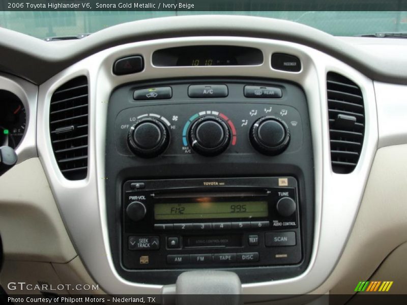 Controls of 2006 Highlander V6