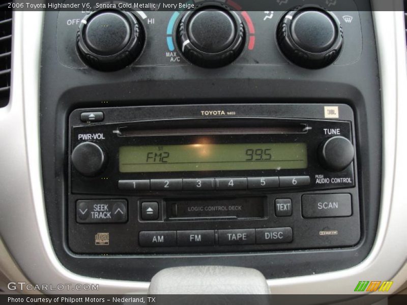 Controls of 2006 Highlander V6