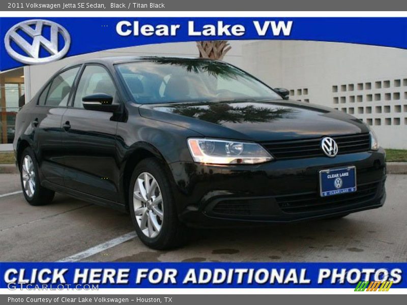 Black / Titan Black 2011 Volkswagen Jetta SE Sedan