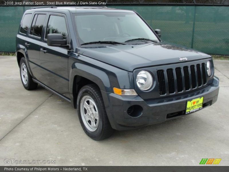 Steel Blue Metallic / Dark Slate Gray 2008 Jeep Patriot Sport