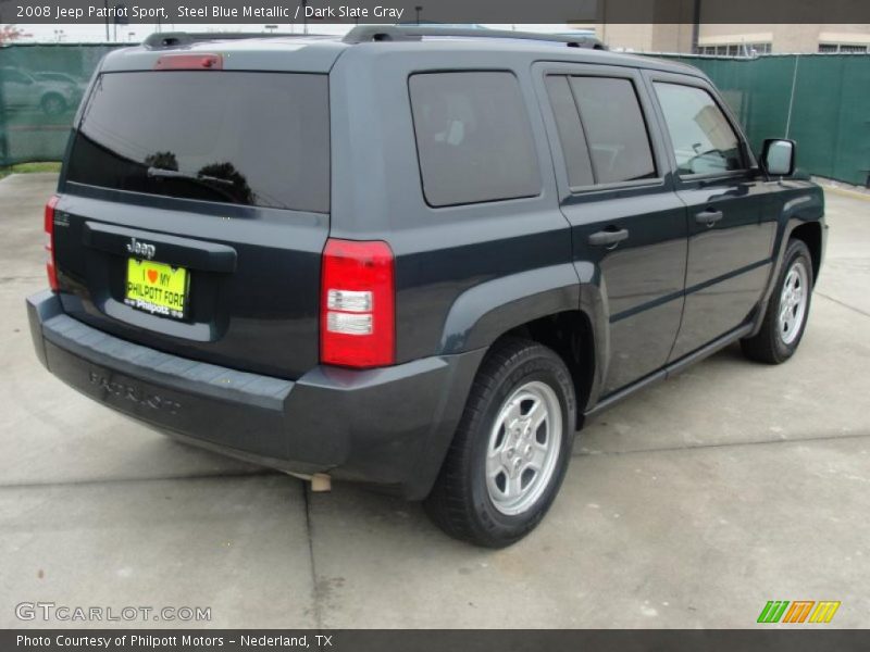 Steel Blue Metallic / Dark Slate Gray 2008 Jeep Patriot Sport