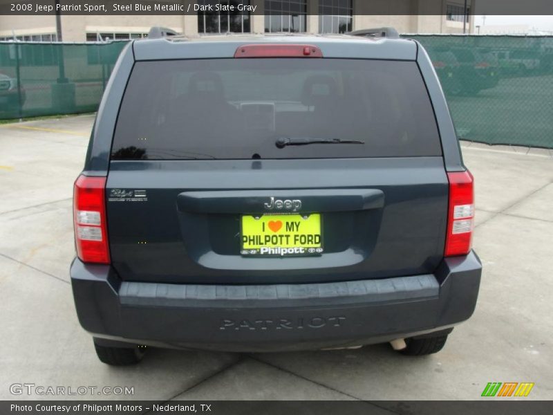 Steel Blue Metallic / Dark Slate Gray 2008 Jeep Patriot Sport