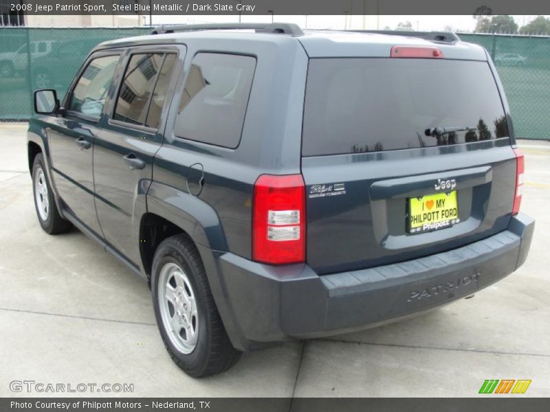 Steel Blue Metallic / Dark Slate Gray 2008 Jeep Patriot Sport