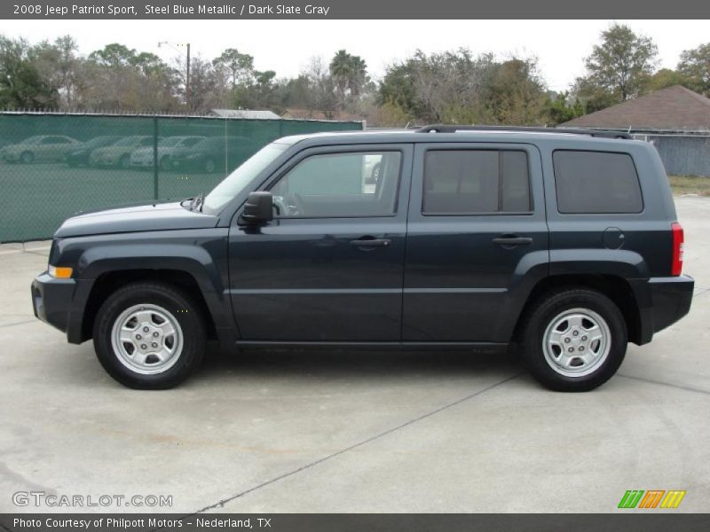 Steel Blue Metallic / Dark Slate Gray 2008 Jeep Patriot Sport
