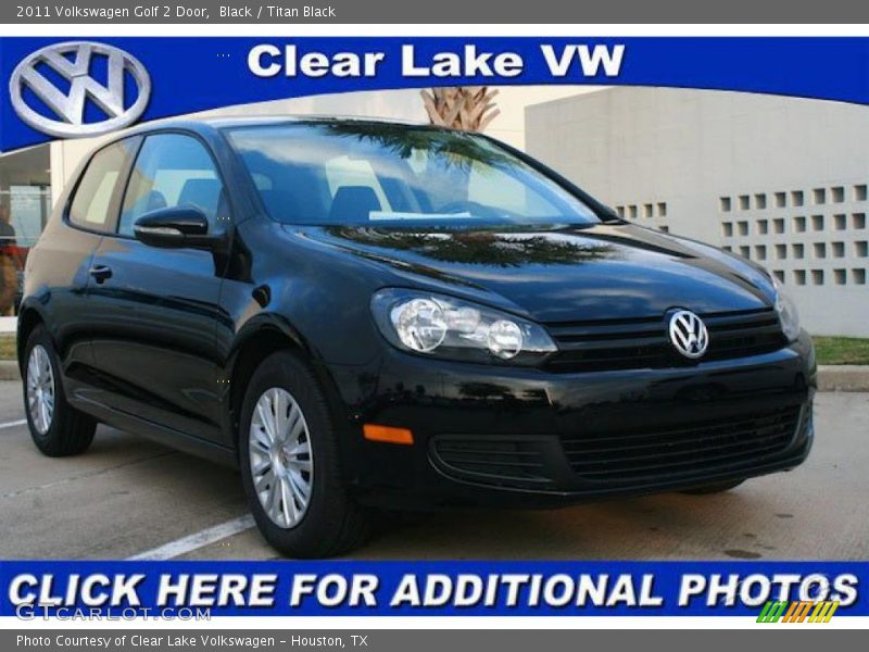 Black / Titan Black 2011 Volkswagen Golf 2 Door