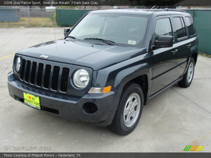 Steel Blue Metallic / Dark Slate Gray 2008 Jeep Patriot Sport