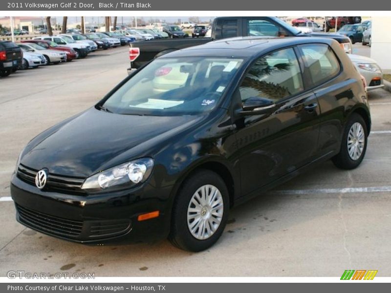 Black / Titan Black 2011 Volkswagen Golf 2 Door