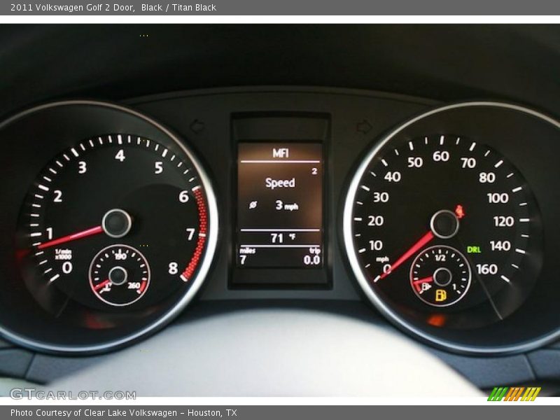 Black / Titan Black 2011 Volkswagen Golf 2 Door