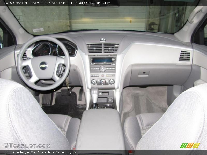 Silver Ice Metallic / Dark Gray/Light Gray 2010 Chevrolet Traverse LT