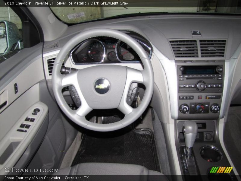 Silver Ice Metallic / Dark Gray/Light Gray 2010 Chevrolet Traverse LT