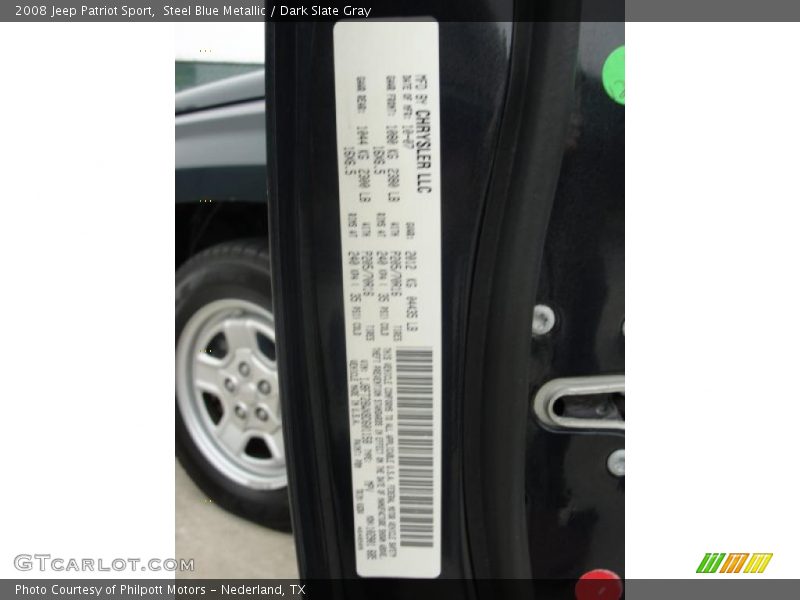 Steel Blue Metallic / Dark Slate Gray 2008 Jeep Patriot Sport