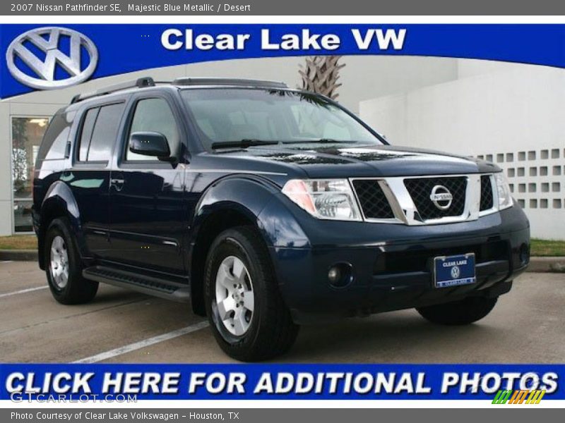 Majestic Blue Metallic / Desert 2007 Nissan Pathfinder SE