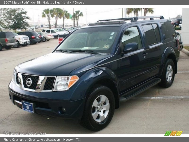 Majestic Blue Metallic / Desert 2007 Nissan Pathfinder SE