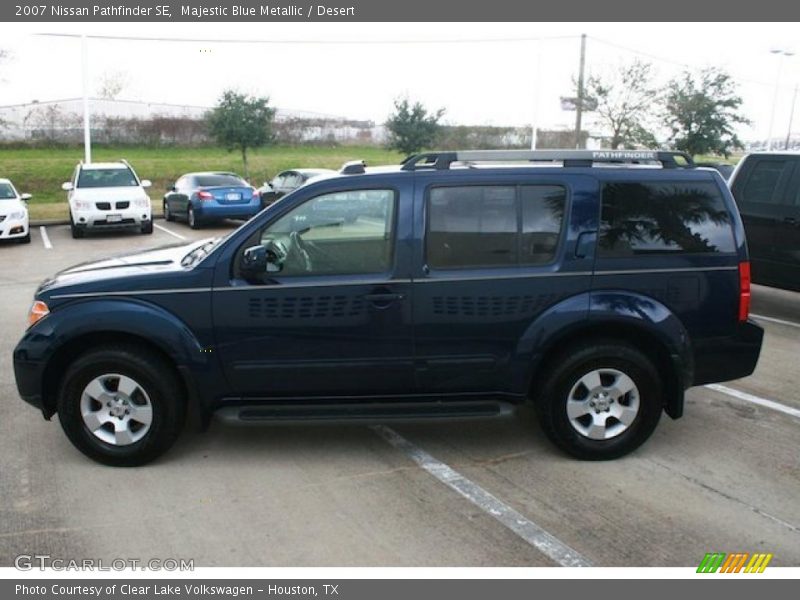 Majestic Blue Metallic / Desert 2007 Nissan Pathfinder SE