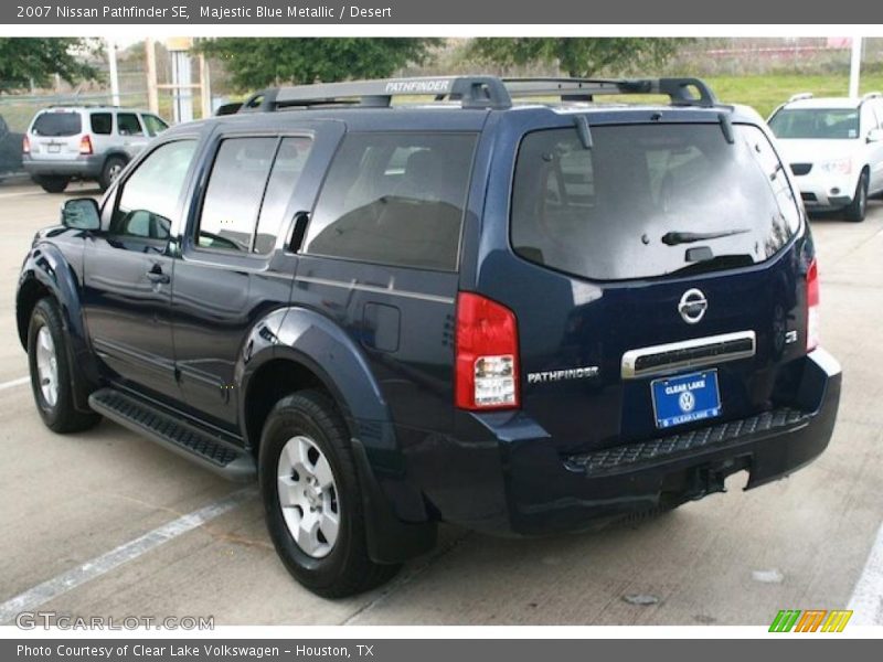Majestic Blue Metallic / Desert 2007 Nissan Pathfinder SE