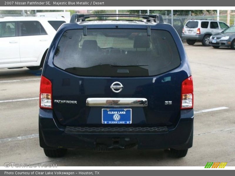 Majestic Blue Metallic / Desert 2007 Nissan Pathfinder SE