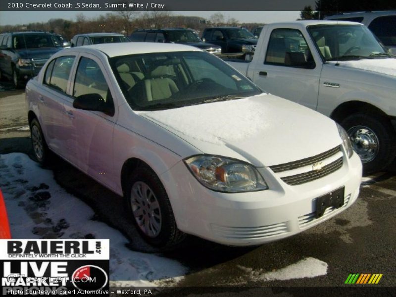 Summit White / Gray 2010 Chevrolet Cobalt LS Sedan