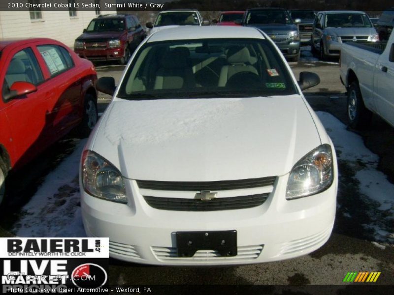 Summit White / Gray 2010 Chevrolet Cobalt LS Sedan