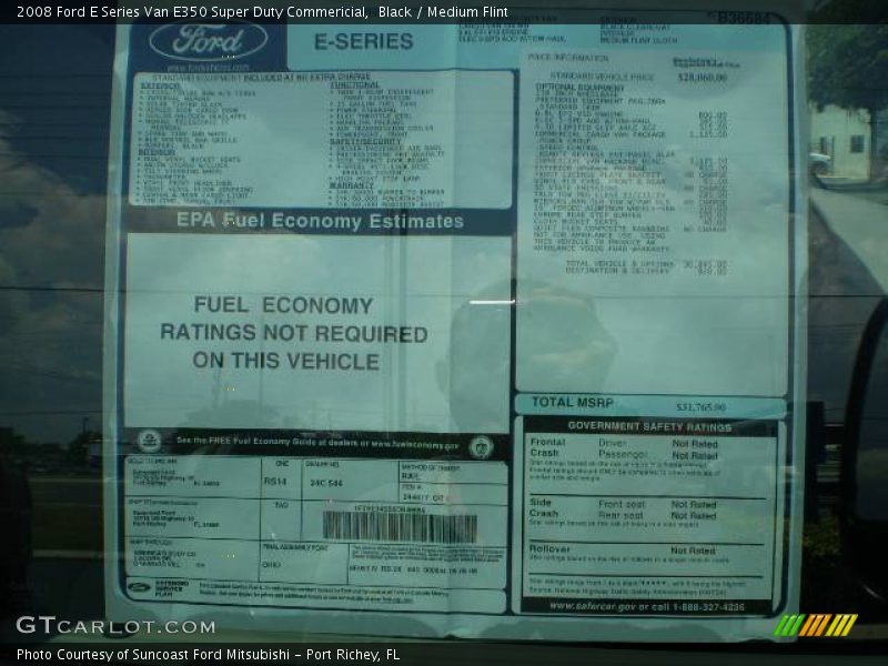 Black / Medium Flint 2008 Ford E Series Van E350 Super Duty Commericial