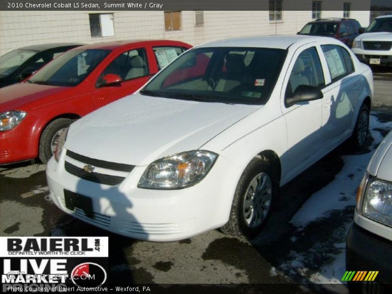Summit White / Gray 2010 Chevrolet Cobalt LS Sedan